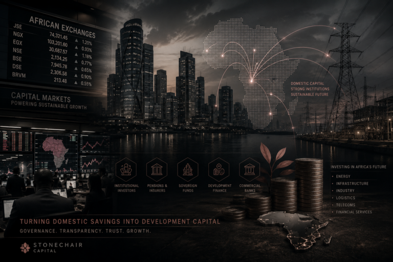 African public markets and domestic capital formation connected to energy infrastructure and investor confidence