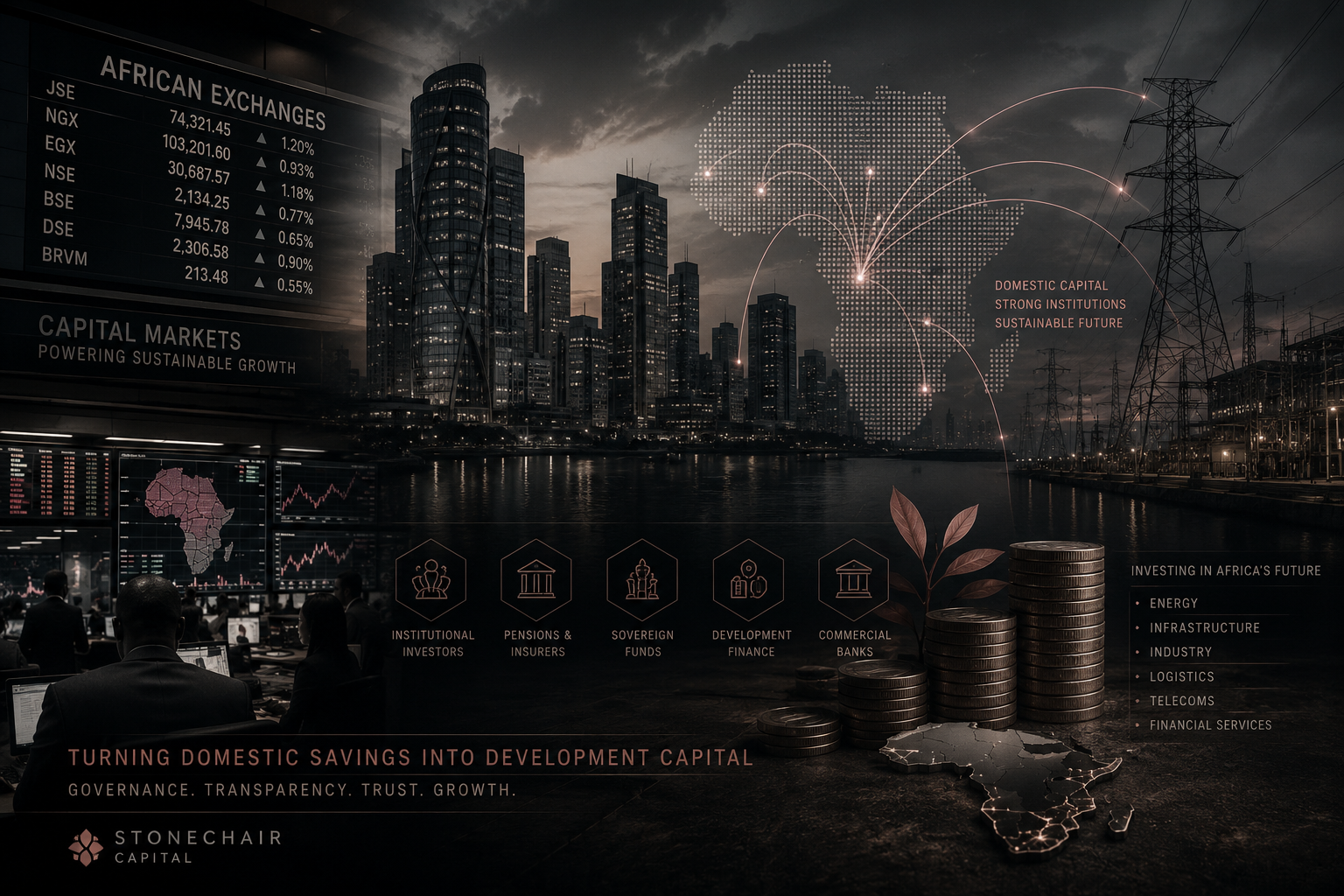African public markets and domestic capital formation connected to energy infrastructure and investor confidence